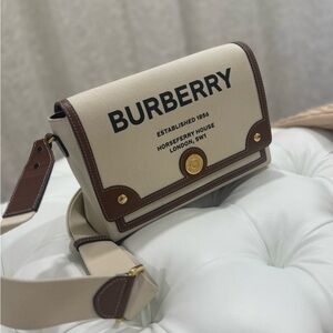 Burberry Canvas and Leather Messenger Bag